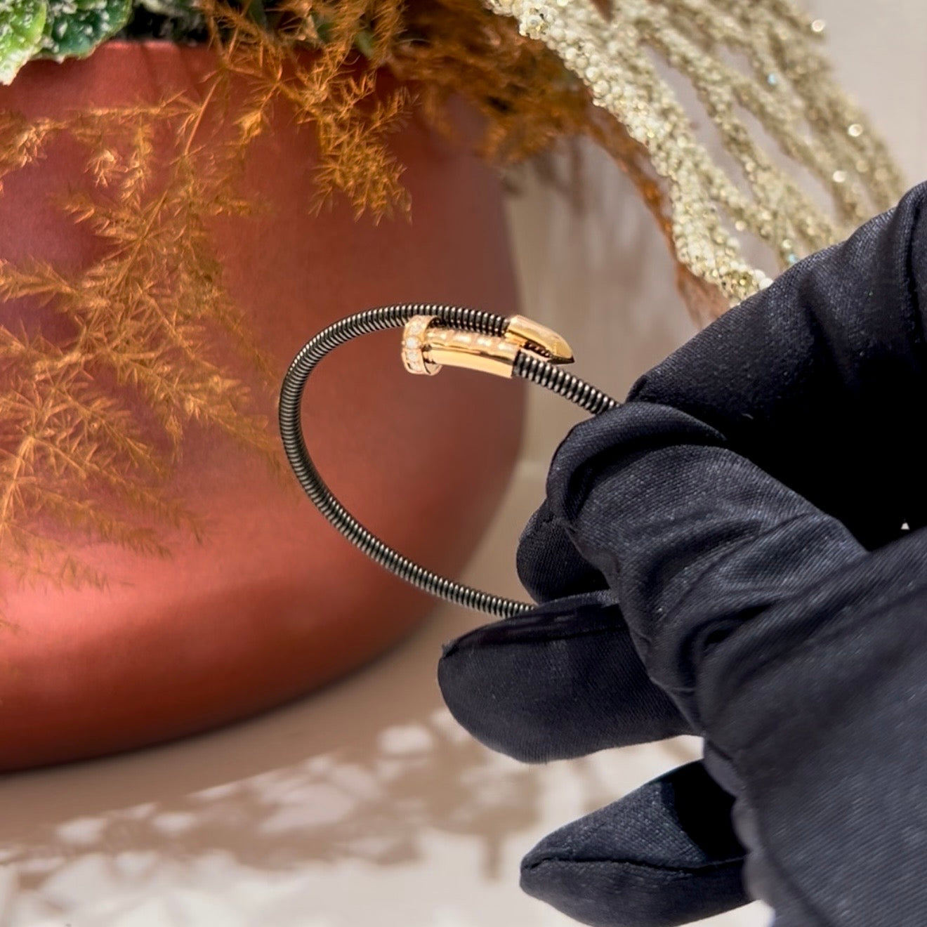 Esclava oro Rosa 18ktes y Diamantes