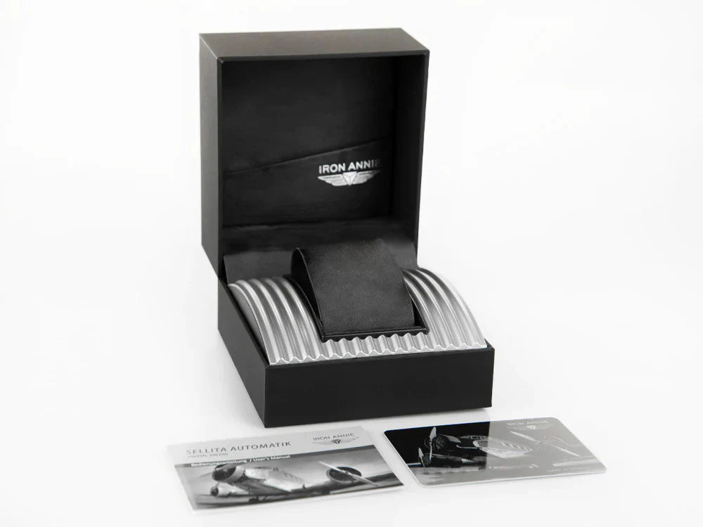 Reloj Automático Iron Annie Cockpit, Negro, 42 mm, Correa de piel, Día, 5162-2