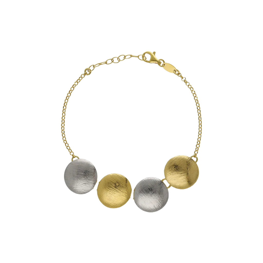 Pulsera esfera en Plata baño Oro y Rodio de Zoom