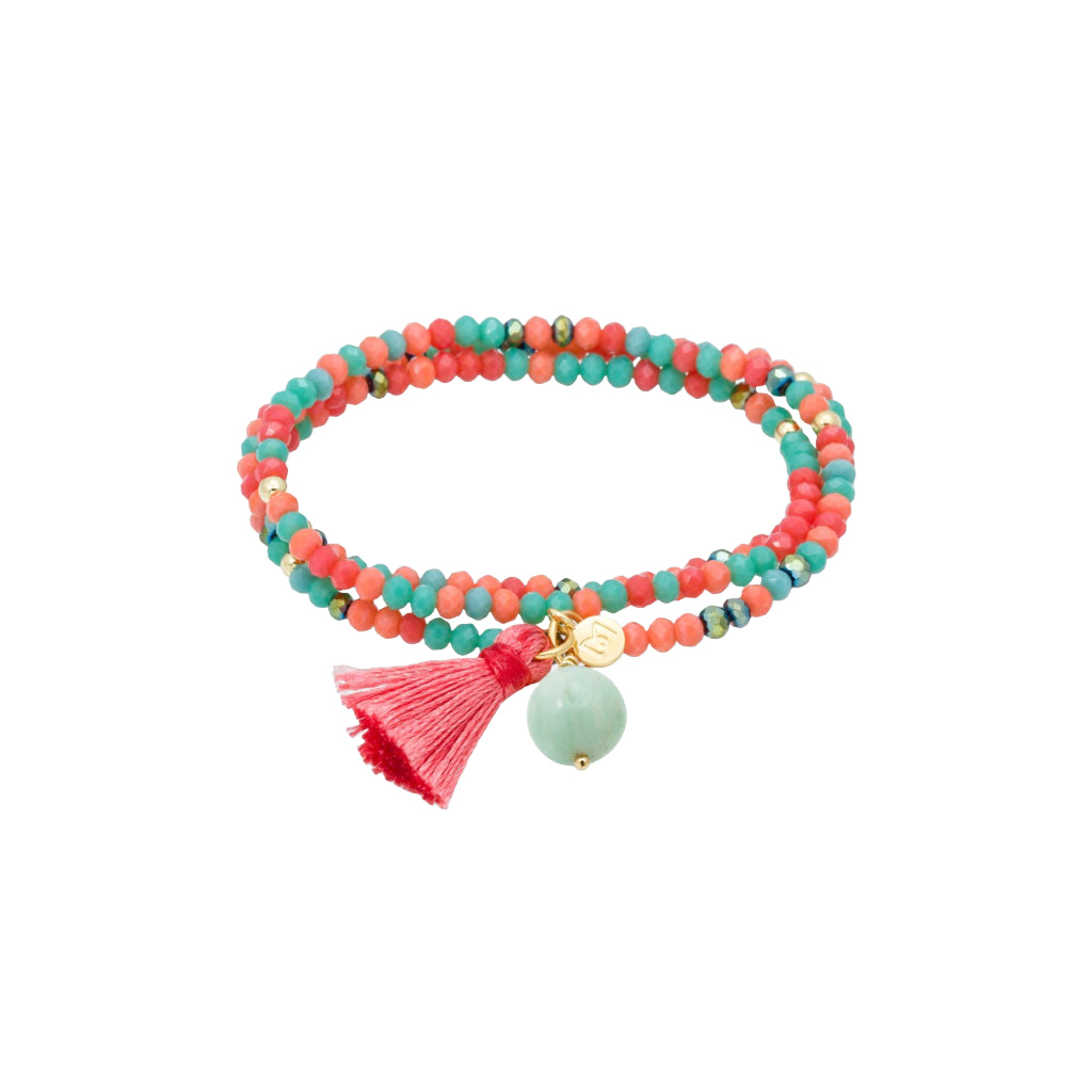 Pulsera ZEN MANDARINA con piedra natural