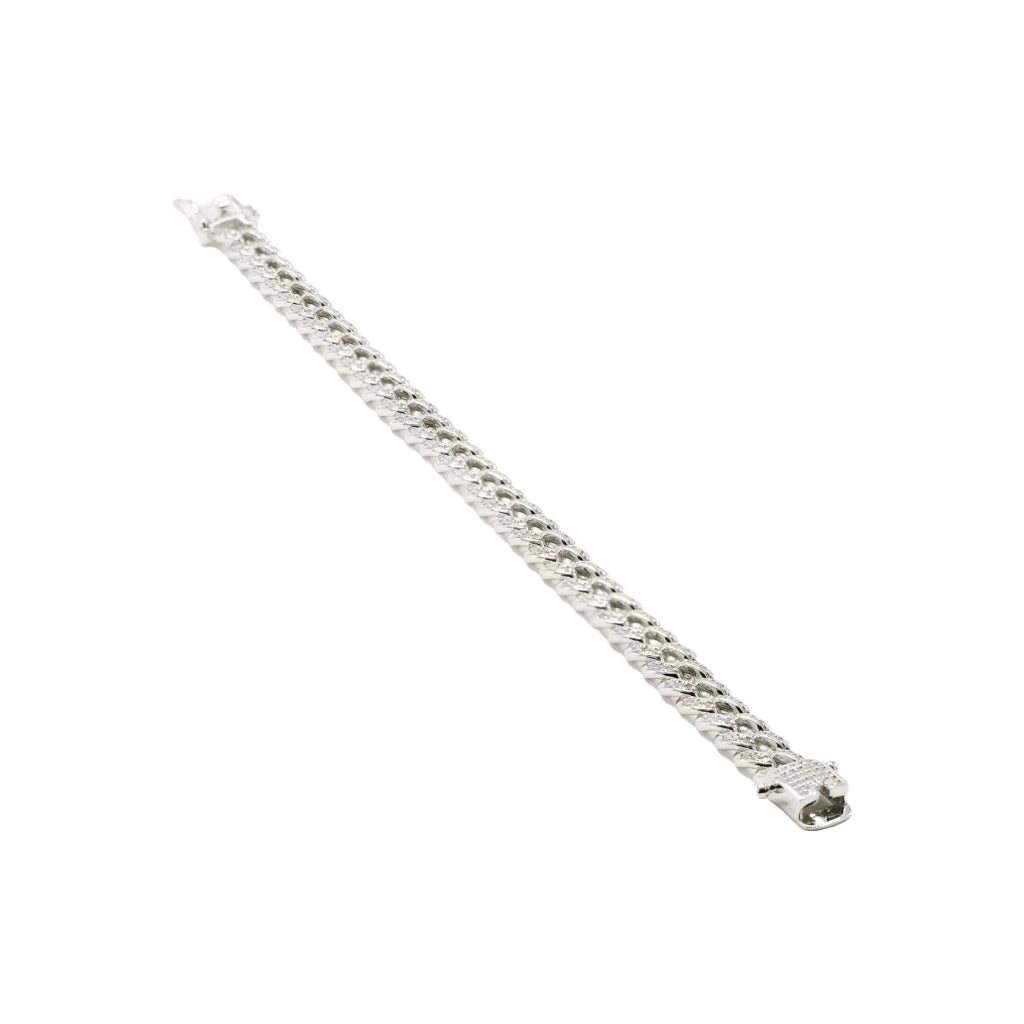 Pulseras brillantes trenzada con circonita