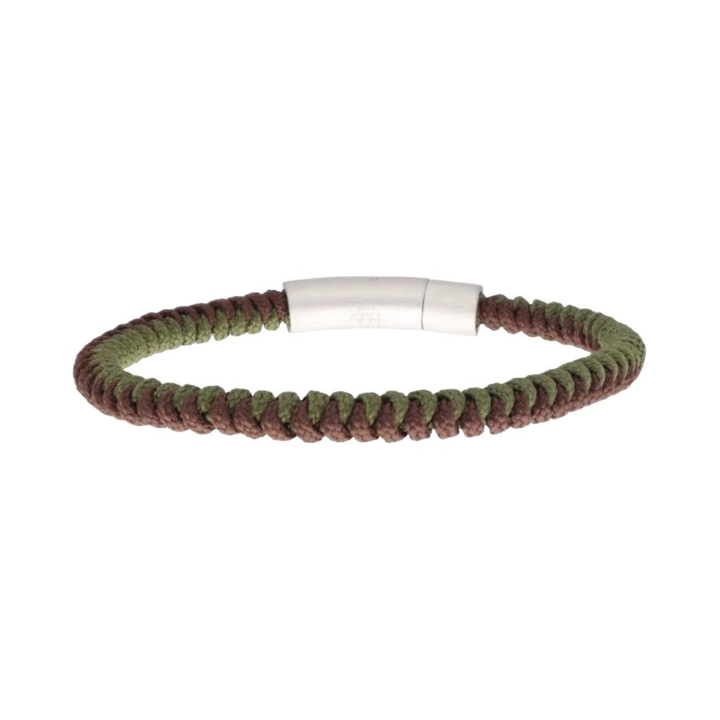 Pulsera acero y cuerda náutika - NTK038BR-V