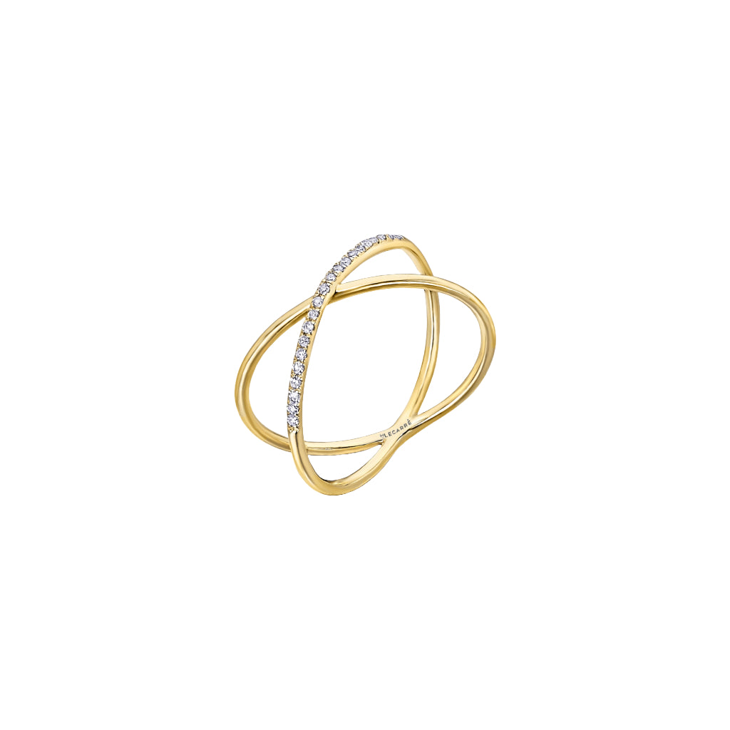 ANELL CREUAT OR DIAMANTS