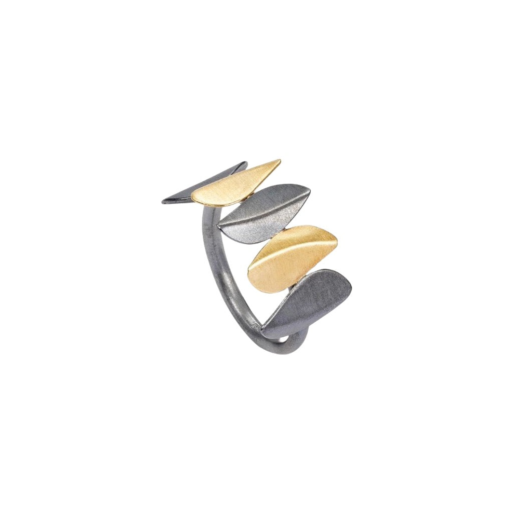Silver and gold Cretan ring