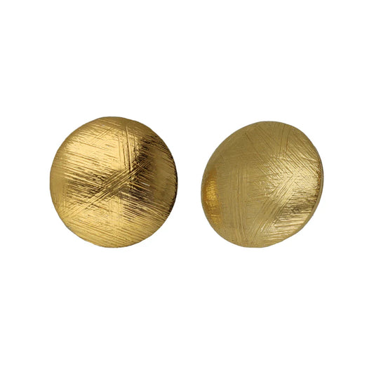 Zoom Silver Sphere Button Earrings 
