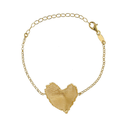 Pulsera corazón irregular El Gesto en Plata