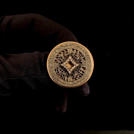 Anillo oro rosa 18 ktes y diamantes browns