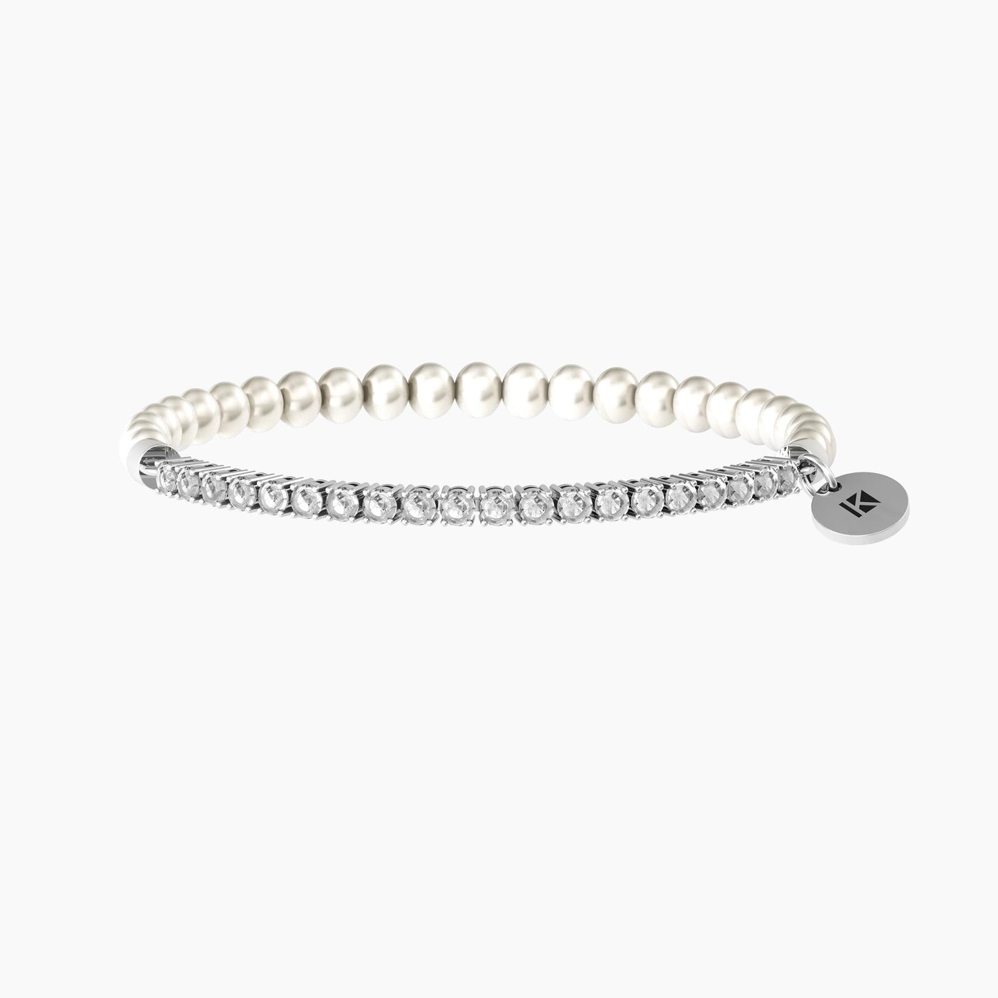 Pulsera elástica tenis y perlas Pulsera de la felicidad