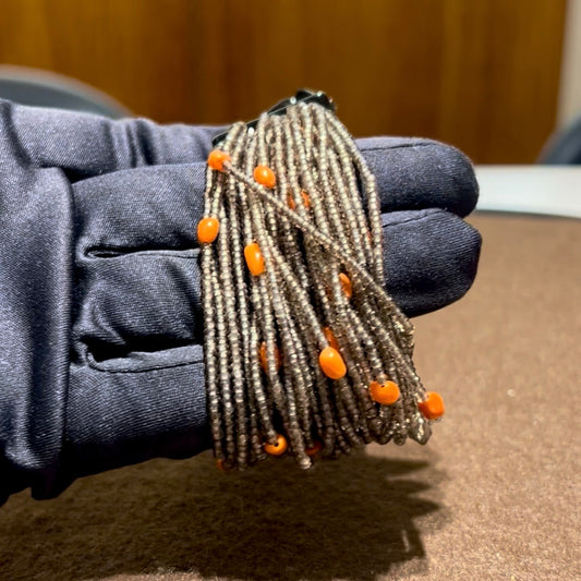 Pulsera  Eva Nueva quarzo Fume y coral