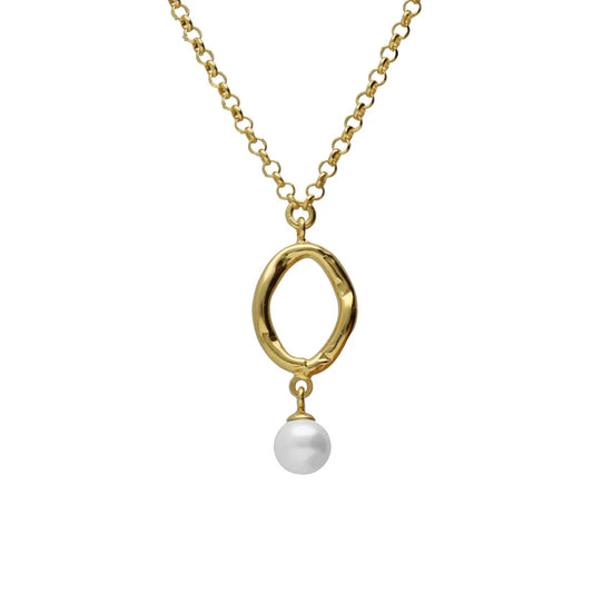 Collar llarg perla a Plata de Radiance