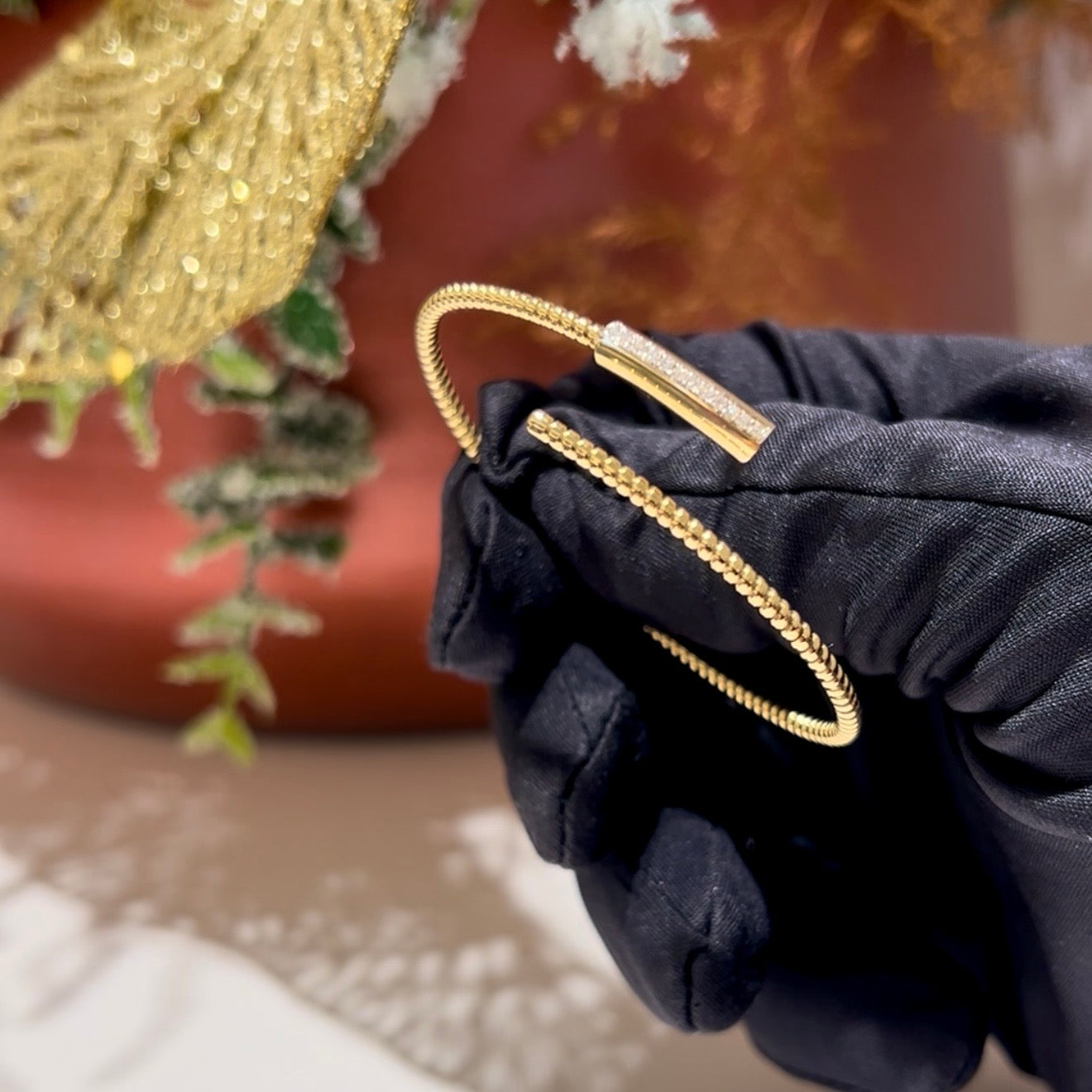 Esclava oro amarillo 18ktes y Diamantes