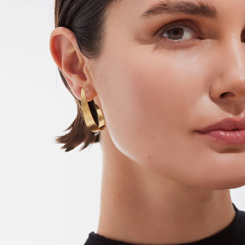 Noise Silver Hoop Earrings 