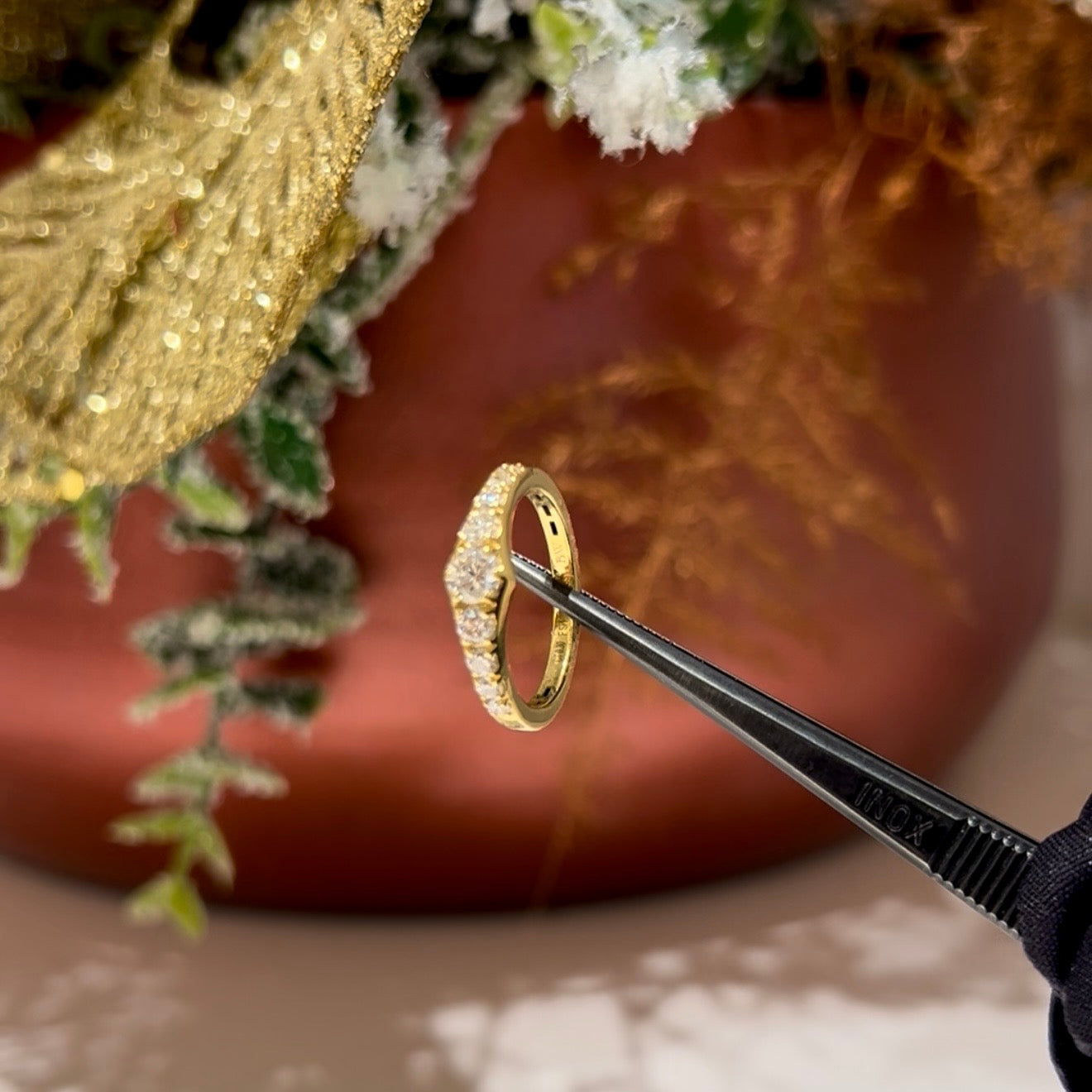 Anillo oro amarillo 18 ktes y Diamantes