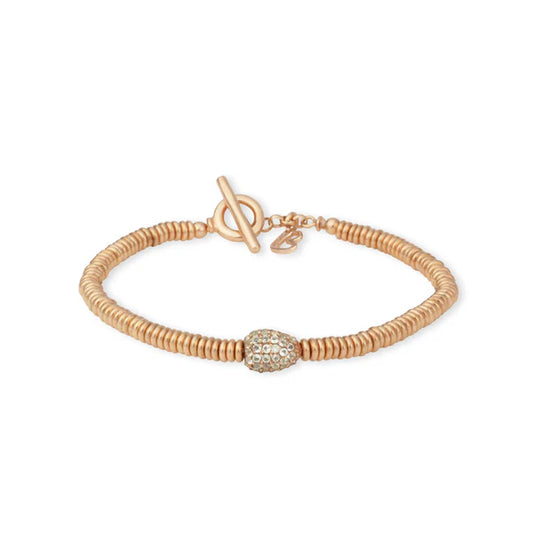 Pulsera Java pulida de 3 mm con pavé de topacio cielo natural