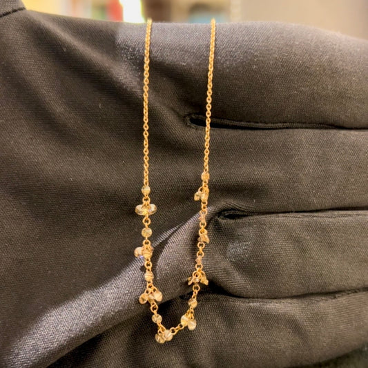 Collar oro rosa 18 ktes diamantes browns