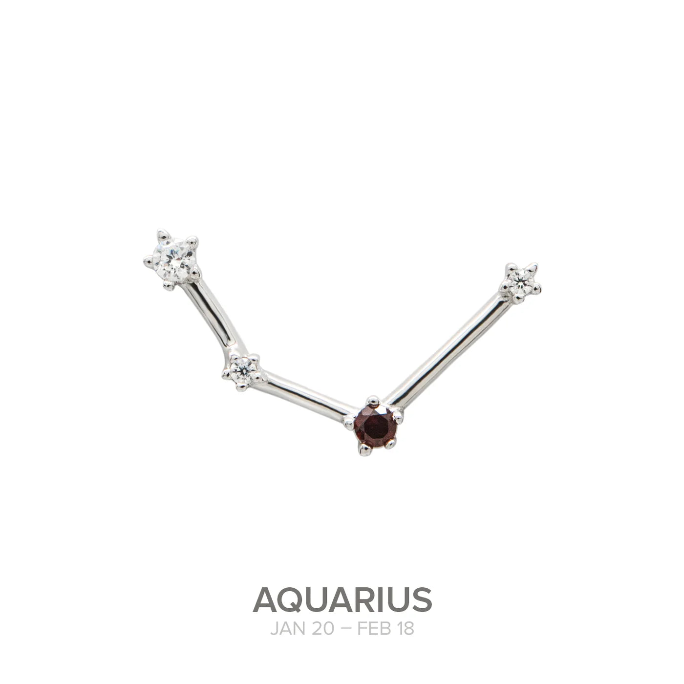 Penjoll AQUARI de plata amb Granat natural