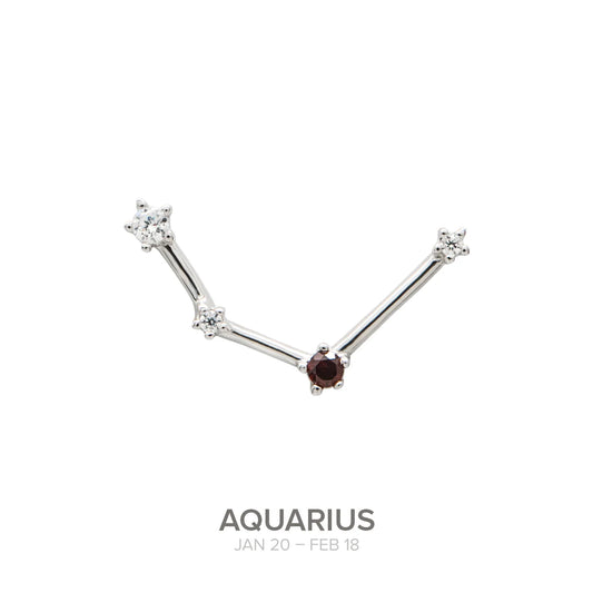 Penjoll AQUARI de plata amb Granat natural