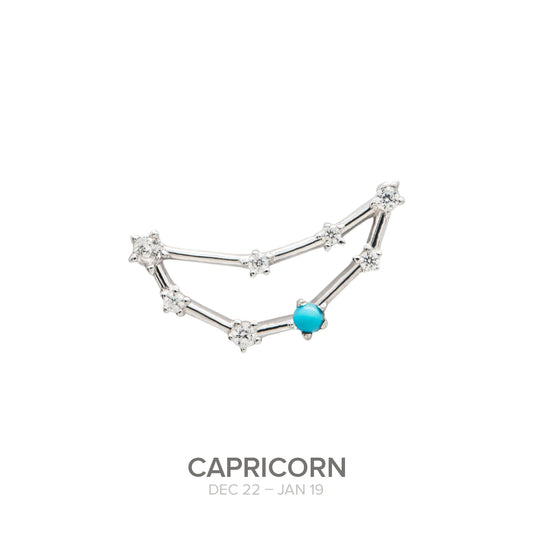 Penjoll CAPRICORN de plata amb Turquesa natural