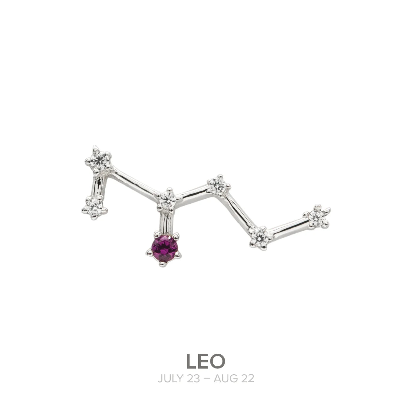 Penjoll LEO de plata amb Rubí natural