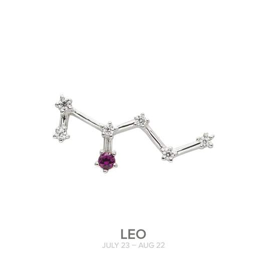 Penjoll LEO de plata amb Rubí natural