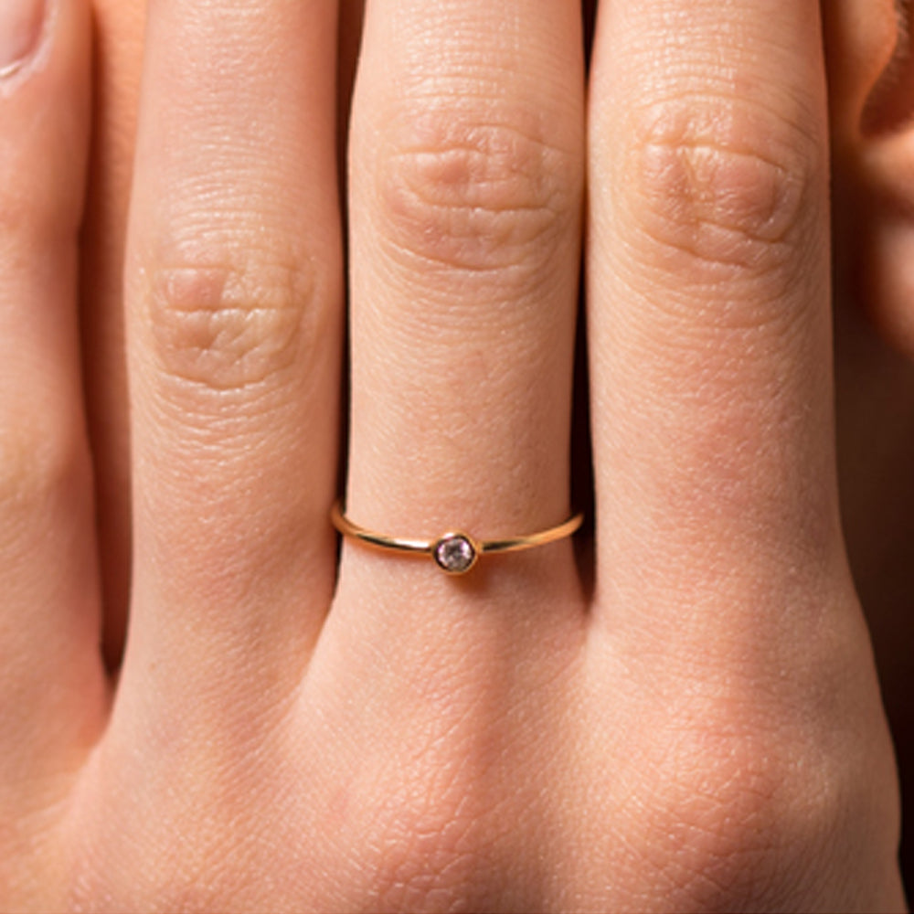 ANELL OR SOLITARI DIAMANT