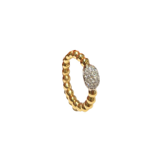 ANELL OR GROC 18K I DIAMANTS