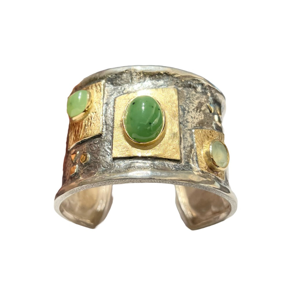 ESCLAVA PLATA I OR 18K I JADE