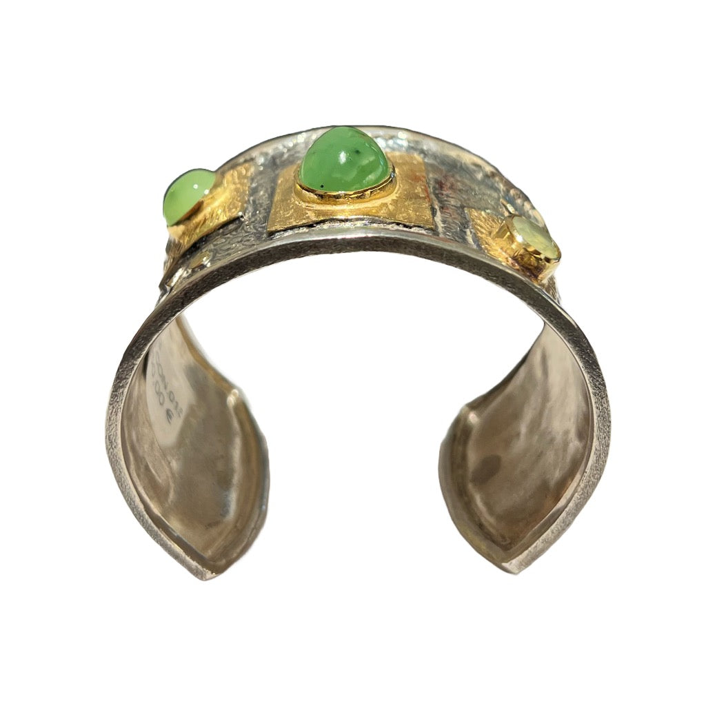 ESCLAVA PLATA I OR 18K I JADE