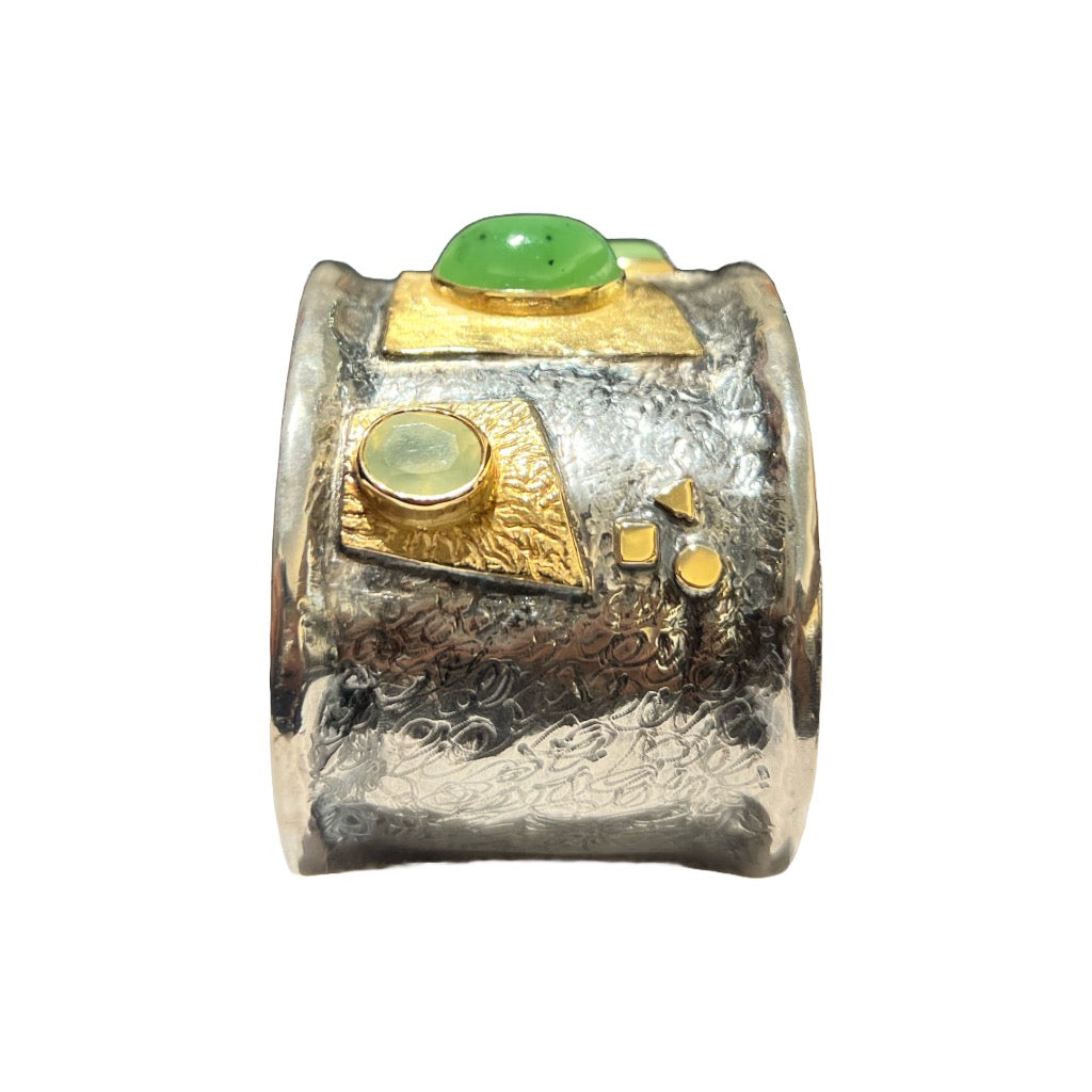ESCLAVA PLATA I OR 18K I JADE