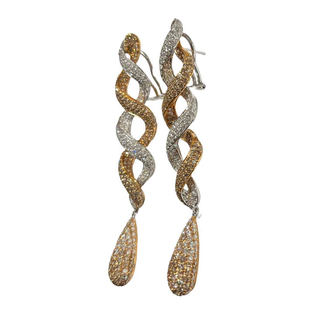 18K WHITE GOLD AND DIAMONDS EARRINGS