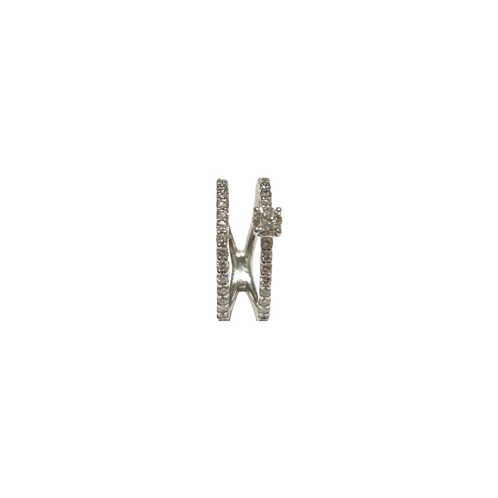 ANELL OR BLANC 18K I DIAMANTS