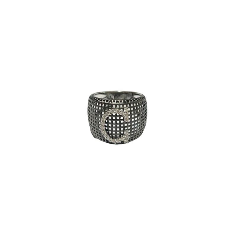 ANELL OR BLANC 18K I DIAMANTS