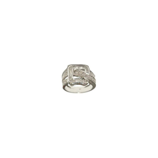 ANELL OR BLANC 18K I DIAMANTS