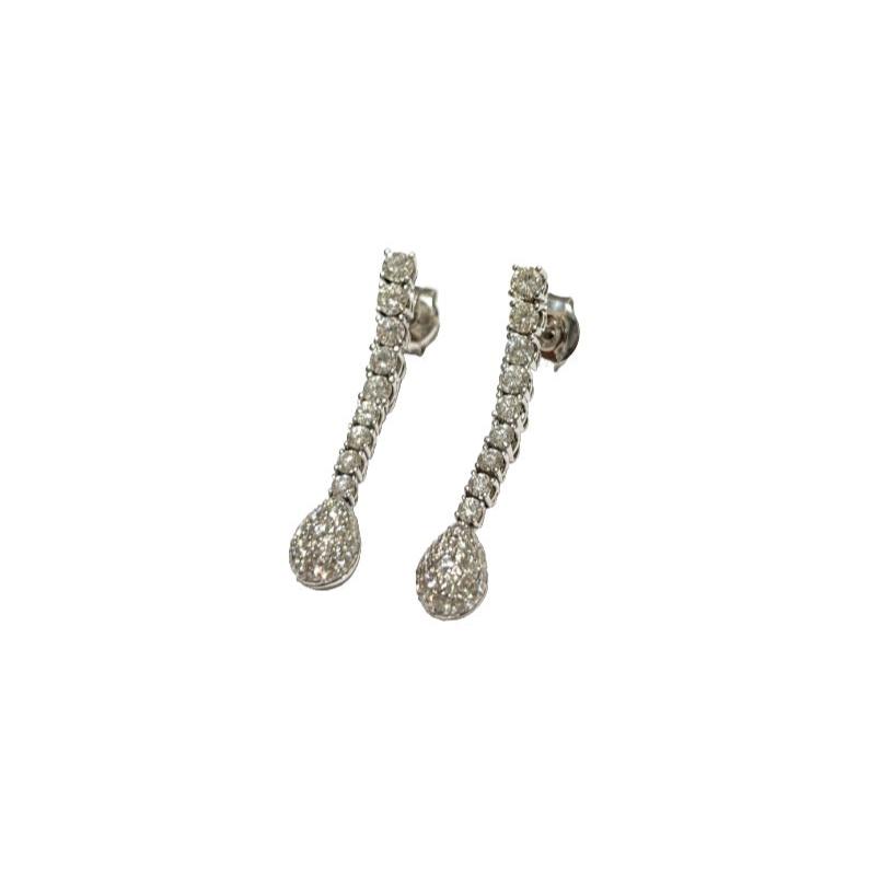 18K WHITE GOLD AND DIAMONDS EARRINGS