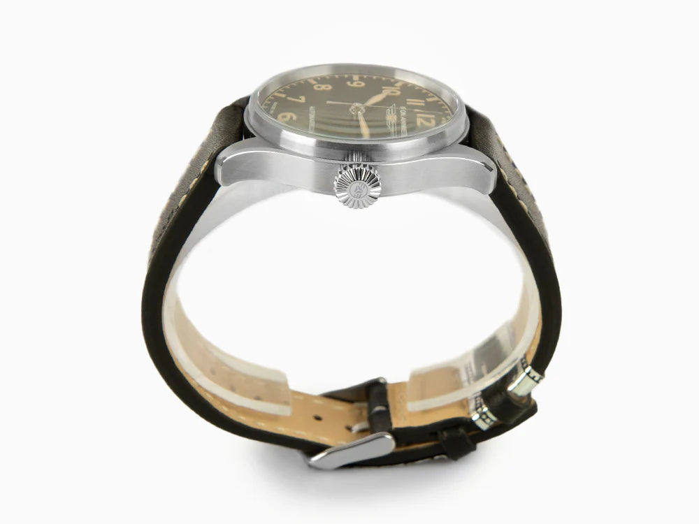 Iron Annie Cockpit Automatic Watch, Black, 42 ​​mm, Leather Strap, Day, 5162-2