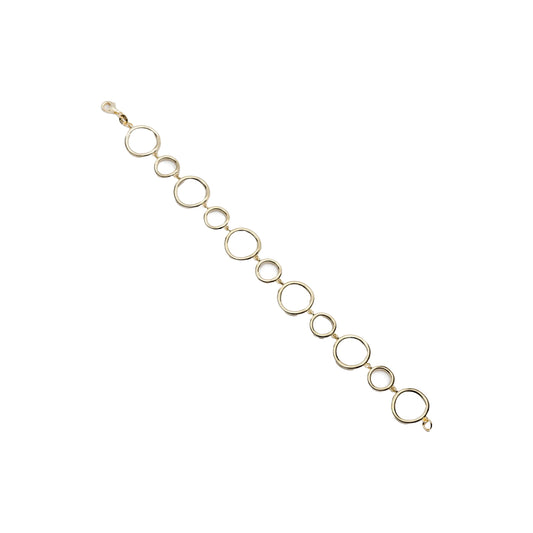 Polsera baules plata bany daurat disseny circular