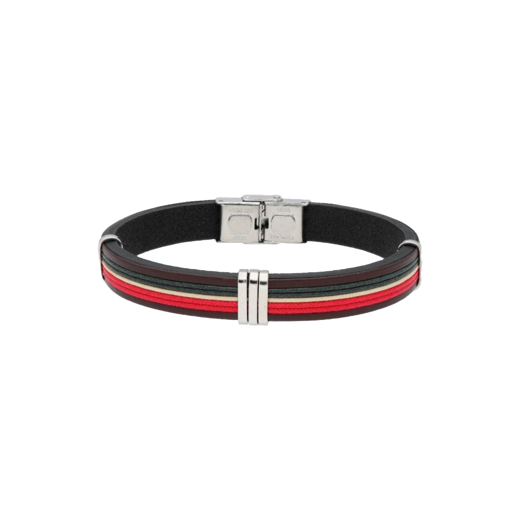 Polsera pell i acer - 84BA1499-I 