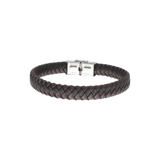 Leather and steel bracelet - 87BR002 