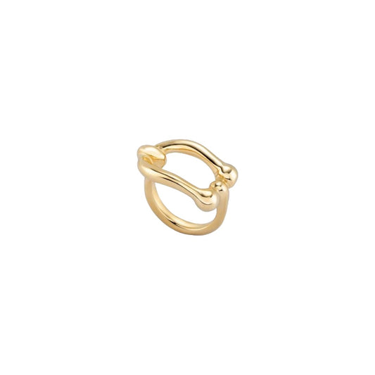 Anell banyat en or 18k