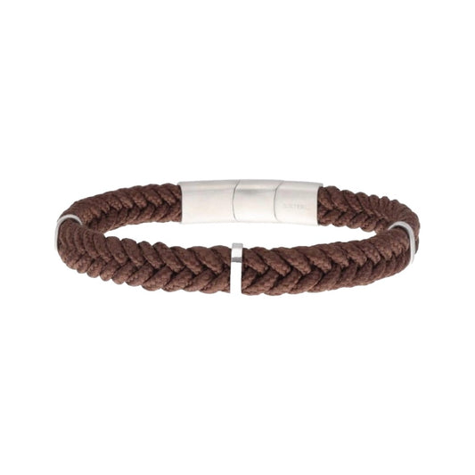 Steel and nautical rope bracelet - NTK037BR-M 