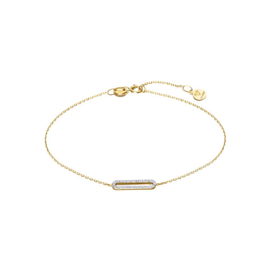 GOLD &amp; DIAMONDS BUCKLE CHAIN ​​BRACELET