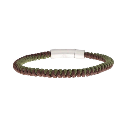 Steel and nautical rope bracelet - NTK038BR-V 