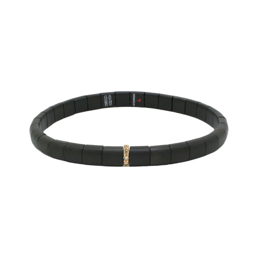 Large Brown Diamond Ceramic Bracelet