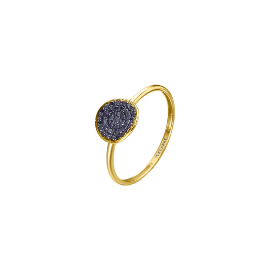 ANELL VITA OR &amp; DIAMANTS BLACK