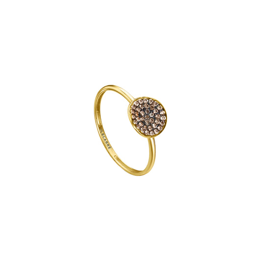 ANELL VITA OR &amp; DIAMANTS BROWN