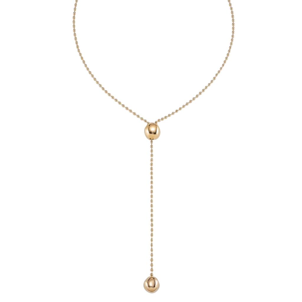 Collar bañado en oro de 18k de cadena regulable
