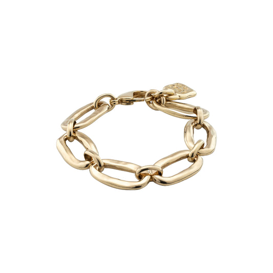 18k gold plated oval link bracelet