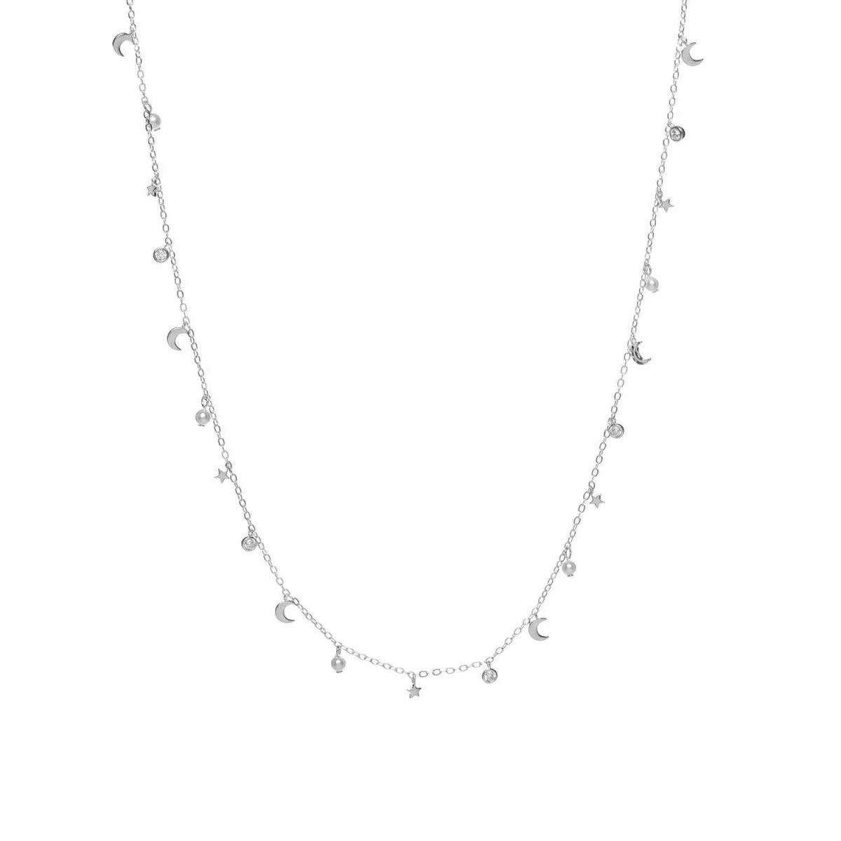 Necklaces with pendants in silver, varied design