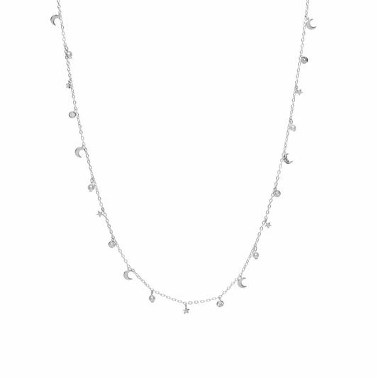 Necklaces with pendants in silver, varied design