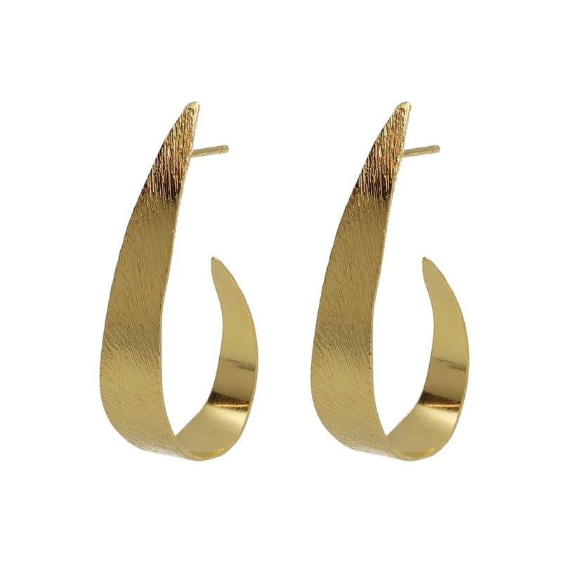 Noise Silver Hoop Earrings 